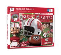 YouTheFan NCAA Wisconsin Badgers Retro Series Puzzle 500 pices Couleurs de l'quipe Grand