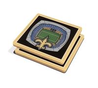 YouTheFan NFL StadiumViews Dessous de Verre 3D, Team Color, 4" x 4"