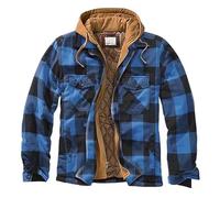 Youthful flying Hommes Veste de Bûcheron à Capuche Chemise Polaire Matelassée Chemise à Carreaux Hiver Veste de Travail(Size:5XL,Color:D)