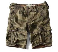 Youthful flying Short Cargo Homme Coton Pantalon Court Sport Bermuda avec Multi-Poche Militaire Montagne Shorts(Size:38W,Color:Camouflage)