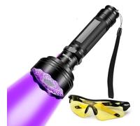YOUTHINK Lampe de Poche UV Lumière Blanche, 75 UV Plus 25 LED 2 dans 1 Détecteur UV D'urine D'animal Familier pour L'urine de Chien/Chat, Taches Sèches, Punaise de Lit, Eclairage Quotidien