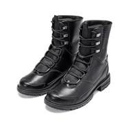 YOUTHUP Bottines homme hautes à lacets style rétro simili cuir | Finition vieillie lacets réglables semelle adhérente coutures renforcées maintien stable pour ville marche et sorties d'hiver