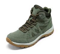 YOUTHUP Chaussures de Randonnée Imperméables pour Hommes Chaussures de Marche Trekking Antidérapantes à Lacets pour l'extérieur Haut Mi-Haut Vert 43