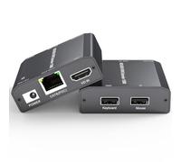 YOUTINGHDAV Extension KVM USB HDMI KVM USB HDMI sur CAT6 / CAT5e jusqu'à 150 m, latence sans perte, Plug and Play, 1080P@60Hz, Loop Out, POE, souris et clavier à distance PC