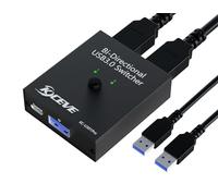 YOUTINGHDAV USB 3.0 Switch 2 in 1 out, USB Switch 3.0 for 2 PC Partager Souris, Clavier(8K USB-A 2 in 1 out)