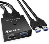 YOUTINGHDAV USB Switch pour 2 PC, USB Switch 2 in 2 out pour partager souris, clavier, imprimante(4K USB-A 2 in 2 out)