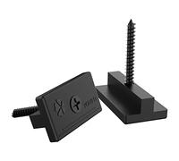 YOUTU® Premium Espaciadores para terrazas | 6 mm - 100 piezas| Distancia entre tablas, WPC Clips de cubierta compuestos, con tornillos negros.