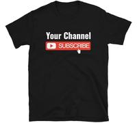 Youtube Personalized Shirt - Subscribe Youtube Your Channel Custom Hi vis t Shirt Manches Courtes(Medium)