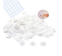 YouU 100 pcs Capuchons à vis en plastique 12 mm, 54 pcs Cache Vis Auto Adhésifs Vis Trou Autocollants pour Meubles 21mm (Blanc/Noir)