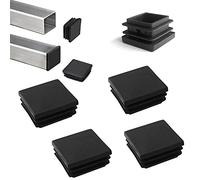 YouU 100x100mm Bouchon pour Tuyau Carré Noir D'extrémité Clôture Poteau Couvercle Tube Chaise Glide Insérer 4 pièces