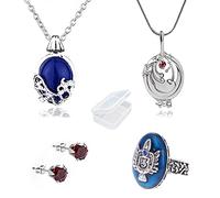 YouU 4 pièces Vampire Diaries Elena Collier Verveine de médaillon et Katherine collier pendentif charmant Daylight Walking Signet Stefan Bague Boucles d'oreilles