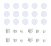 YouU 90 pièces Bouchons pour trou ø 6mm/8mm/10mm Blanc 54 pièces Cache Vis Auto Adhésifs Vis Trou Autocollants pour Meubles Ø 21 mm