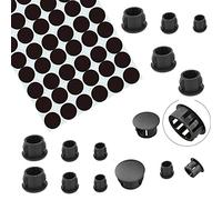 YouU 90 pièces Bouchons pour trou ø 6mm/8mm/10mm Noir 54 pièces Cache Vis Auto Adhésifs Vis Trou Autocollants pour Meubles Ø 21 mm