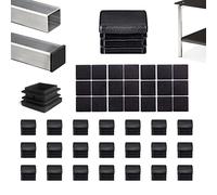 YouU Bouchons carrés en Plastique pour Tube carré 15 x 15 mm Patin Antiderapant Tampon Caoutchouc Meuble Set 40 Pièces