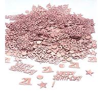 YouU Confettis de table de fête-Décorations de table Scatters Décorations de confettis, 35g / 700pcs （Or rose） (21)