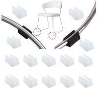 YouU Lot de 15 capuchons de protection en plastique pour pieds de chaise de 10 mm de diamètre - Antidérapants - Pour pieds de chaise de 9 à 11 mm de diamètre - Blanc