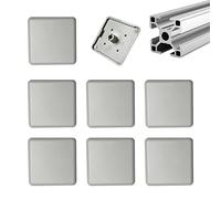 YouU Lot de 35 couvercles de profil d'extrusion en aluminium européen - 40 x 40 mm - Gris