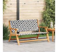 Youuihom Banc de Jardin Moderne 122x78x73cm en Acacia Massif Blanc Style épuré Robuste pour terrasse Balcon extérieur