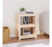 Youuihom Bibliothèque en pin massif non traité - Petite - 50 x 35 x 68 cm - Avec étagères spacieuses - Design moderne classique pour chambre à coucher, bureau, couloir