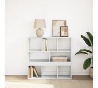 Youuihom Bibliothèque séparateur de pièce, blanche, 100 x 33 x 94,5 cm, étroite, en bois dérivé du bois, design moderne, avec 8 compartiments, pour rangement du salon