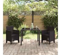 Youuihom Chaise de Jardin 2 pcs en polypropylène 53 x 49 x 85 cm Marron Résistante UV et intempéries Style rotin tressé légère empilable pour terrasse Balcon Camping