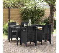 Youuihom Chaise de jardin 4 pcs Anthracite 53x49x85 cm, fauteuil exterieur design rotin PP robuste UV, empilable terrasse balcon camping plage, siège salon extérieur moderne pour jardin patio terrasse