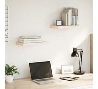 Youuihom Lot de 2 étagères flottantes en bois avec placage chêne 40 x 23,5 x 4 cm Système de montage invisible Étagère murale pour cuisine, salle de bain, salon Design et espace de rangement