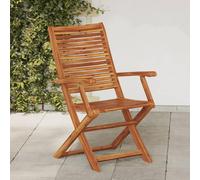 Youuihom Lot de 2 fauteuils de Jardin Exterieur pliants en Bois d Acacia huilé 57x66x95 cm Dossier incliné Lattes Anti Eau pour terrasse Balcon Camping