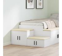 Youuihom Table de chevet moderne avec 2 portes - 118 x 41 x 40 cm - En bois robuste - Espace de rangement - Pour chambre à coucher - Buffet