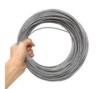 YOUUPOC Cable Acier,Cable Metallique Câble de Levage en Acier Inoxydable 100 m 50 m 304 de 1 mm, 1,5 mm, 2 mm de diamètre, Corde à Linge antirouille 7 x 7(100m,Diameter 2mm)