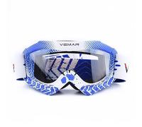 YOUUPOC Lunette Moto Cross,Lunettes Moto Lunettes de Moto for Enfants, Lunettes de Course de Moto, VTT Tout-Terrain, vélo for Enfants, Casque de Motocross (Color : Blue White)