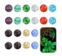 YouXiaor 20PCS Grand Billes en Verre pour Enfants,Billes Mouchetées Multicolores,Billes Multicolores pour Machine à Jouer,Décoration Végétale
