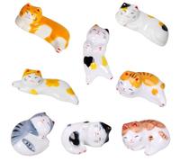 YouXiaor 8PCS Repose-Baguettes,Baguettes en Céramique Support,Porte-Baguettes en Céramique Imprimé à La Main Repos Cuillère Fourchette pour Dîner Cuillère Fourchette Couteau Vaisselle