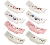 YouXiaor Baguettes en Céramique Support, 8 pièce Repose Baguettes Japonais Porte Baguettes en Porcelaine Porte-Baguettes Repose Rétro en Céramique Cuillère Support pour la décoration de la Maiso (A)