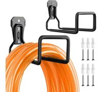 YouXiaor Support Mural pour Tuyau D'Arrosage, 2 pièce Support de tuyau d'arrosage en métal Ultra résistant supporte jusqu'à 30 kg Support mural pour tuyau d'eau Crochet pour Tuyau D'Arrosage