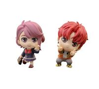 Youxy Anime Shiratori Lot de 2 mini figurines mignonnes en PVC 7,5-10 cm Statue Anime Figurine d'action Décoration de Noël Cadeaux pour les fans