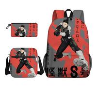 Youxy Kafka Hibino Lot de 3 sacs à dos avec sac à bandoulière et trousse à crayons Motif dessin animé 3D Pour filles et garçons, Type 5