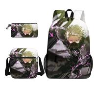 Youxy Kafka Hibino Lot de 3 sacs à dos avec sac à bandoulière et trousse à crayons Motif dessin animé 3D Pour filles et garçons, Type 8.