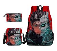 Youxy Kafka Hibino Lot de 3 sacs à dos avec sac à bandoulière et trousse à crayons Motif dessin animé 3D Pour filles et garçons, Type 13