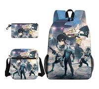Youxy Kafka Hibino Lot de 3 sacs à dos avec sac à bandoulière et trousse à crayons Motif dessin animé 3D Pour filles et garçons, Type 11
