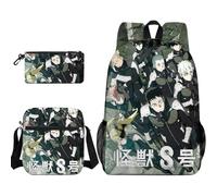 Youxy Kafka Hibino Lot de 3 sacs à dos avec sac à bandoulière et trousse à crayons Motif dessin animé 3D Pour filles et garçons, Type 12
