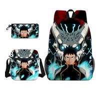 Youxy Kafka Hibino Lot de 3 sacs à dos avec sac à bandoulière et trousse à crayons Motif dessin animé 3D Pour filles et garçons, Type 9.
