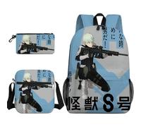 Youxy Kafka Hibino Lot de 3 sacs à dos avec sac à bandoulière et trousse à crayons Motif dessin animé 3D Pour filles et garçons, Type 7.