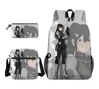 Youxy Kafka Hibino Lot de 3 sacs à dos avec sac à bandoulière et trousse à crayons Motif dessin animé 3D Pour filles et garçons, Type 6