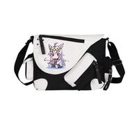 Youxy Oguri - Sac à bandoulière en toile - Grande capacité - Motif : personnage de dessin animé - Pour adolescent, Type 8