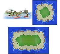 Youy-6pcs Planche De Base De Blocs De Construction Classique Plaque De Construction 25.5 * 25.5cm Île Marine Planche De Base Pour Jeux Créatifs