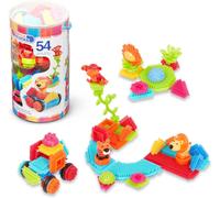YOUY-Bristle Blocks Ba3093Z-Jeu De Construction 1Er Âge-Blocs De Construction 54 Pièces-Kit Avec Tube De Rangement
