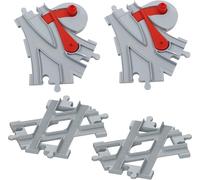 YOUY-Building Blocks Train Track Set,Composé De Rails Croisés,Droits Et Courbés,Compatible Avec Le Leader Du Marché Pour Les Enfants Âgés De 2 Ans Et Plus (4Pcs)