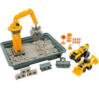 YOUY-Cat Jouets De Construction Dig N¿Build Concrete Playset Avec 340 Grammes De Composé Et De Conteneur De Stockage Construction Cadeaux Et Jouets 3 Ans Et +,Jaune