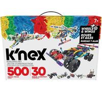 YOUY-K'Nex 80208 Wings And Wheel Building Set,3D Educational Toys For Kids,500 Piece Stem Learning Kit,Engineering For Kids,Colourful 30 Model Building Construction Toy For Children Aged 7 +